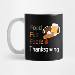 Thanksgiving Food Fun and Football Mug